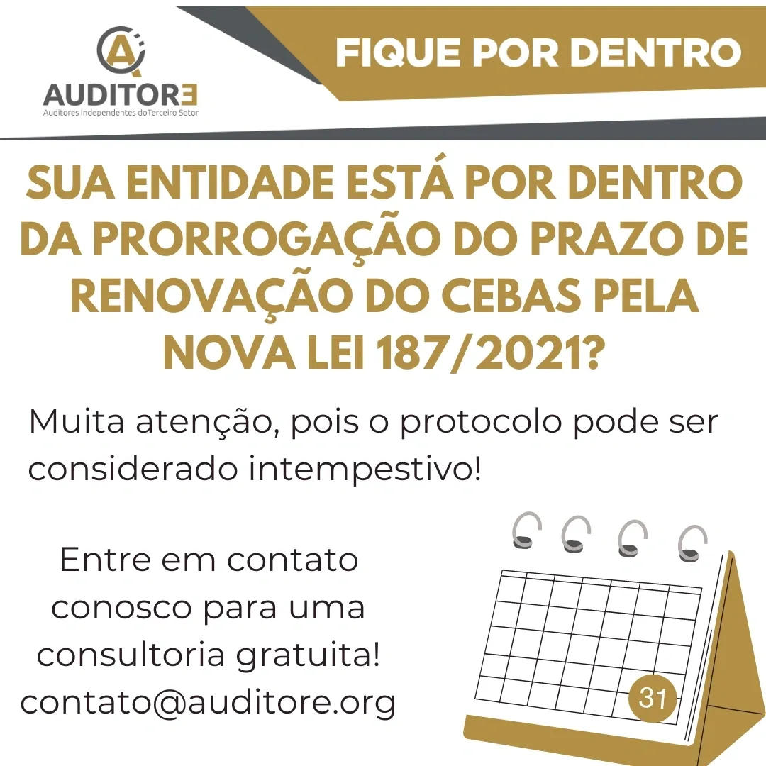 REGRA DE TRANSIÇÃO CEBAS LEI 187/2021